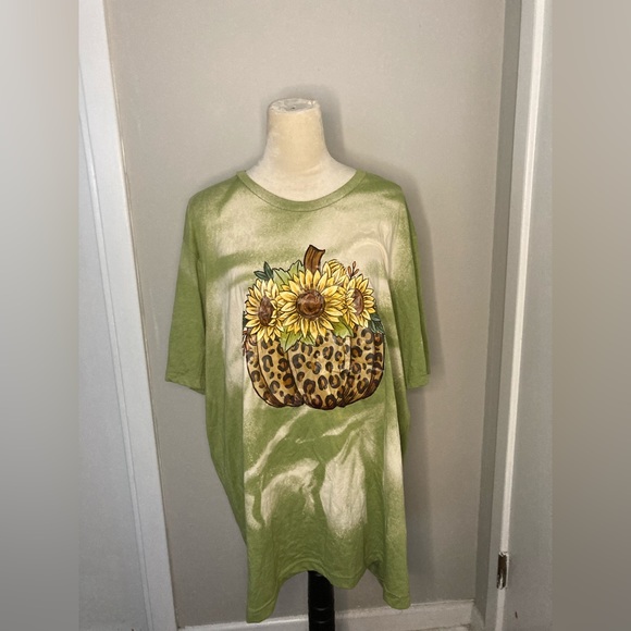 Bella Canvas | Tops | Bella Canvas Green Fall Shirt | Poshmark